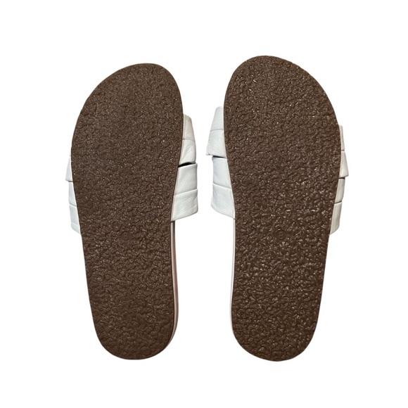 Seychelles Los Angeles White Leather Criss Cross Slide Sandals SZ 8 - Picture 2 of 2